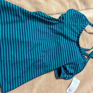 Xersion Blue Striped Bikini Top
